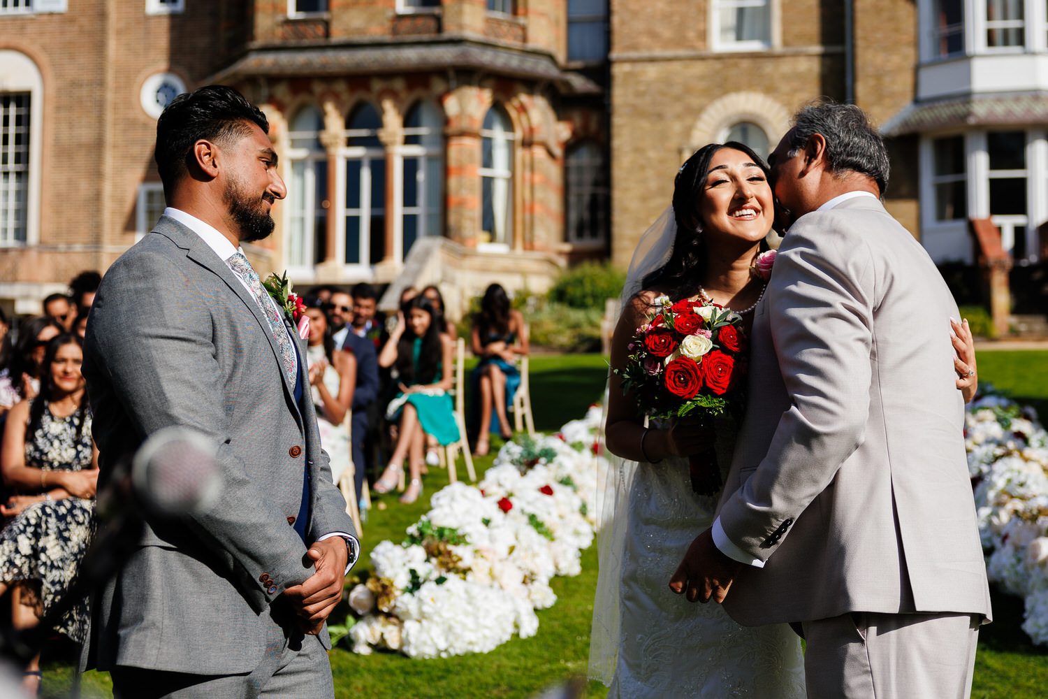 Father of Bride giving daughter away