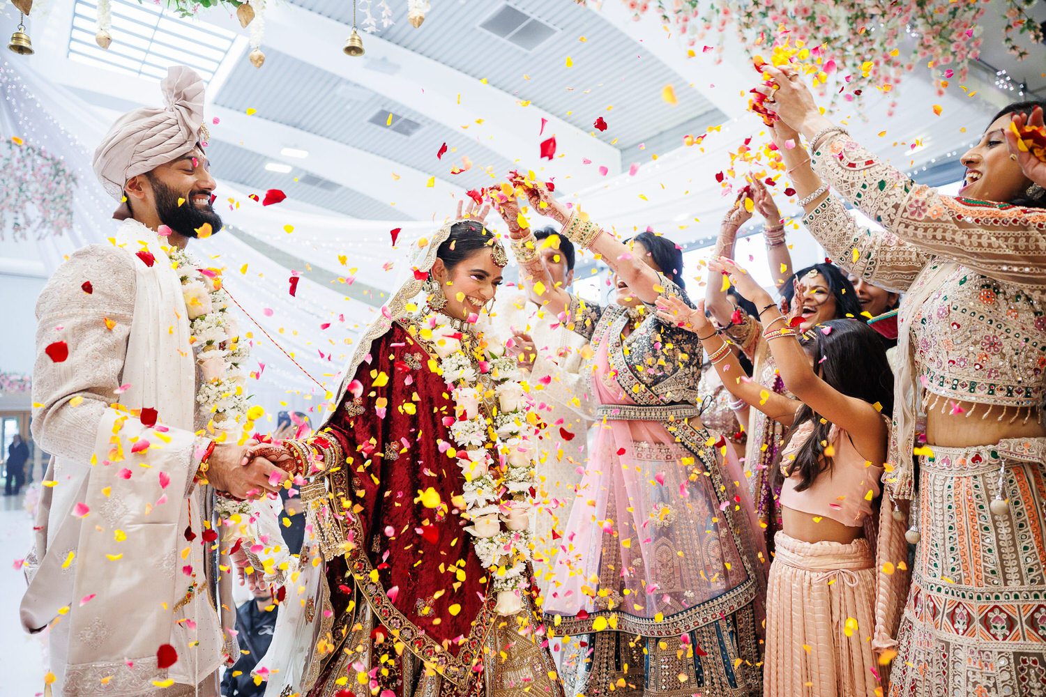 Pheras during Indian wedding at KP Centre in Harrow