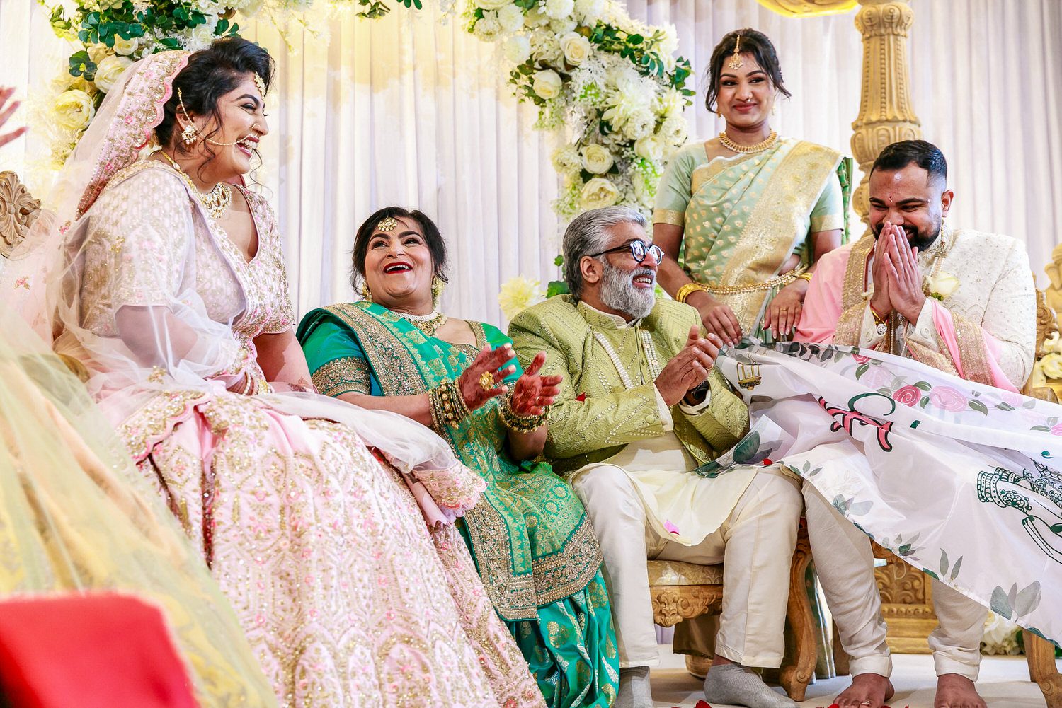 Indian wedding couple first look