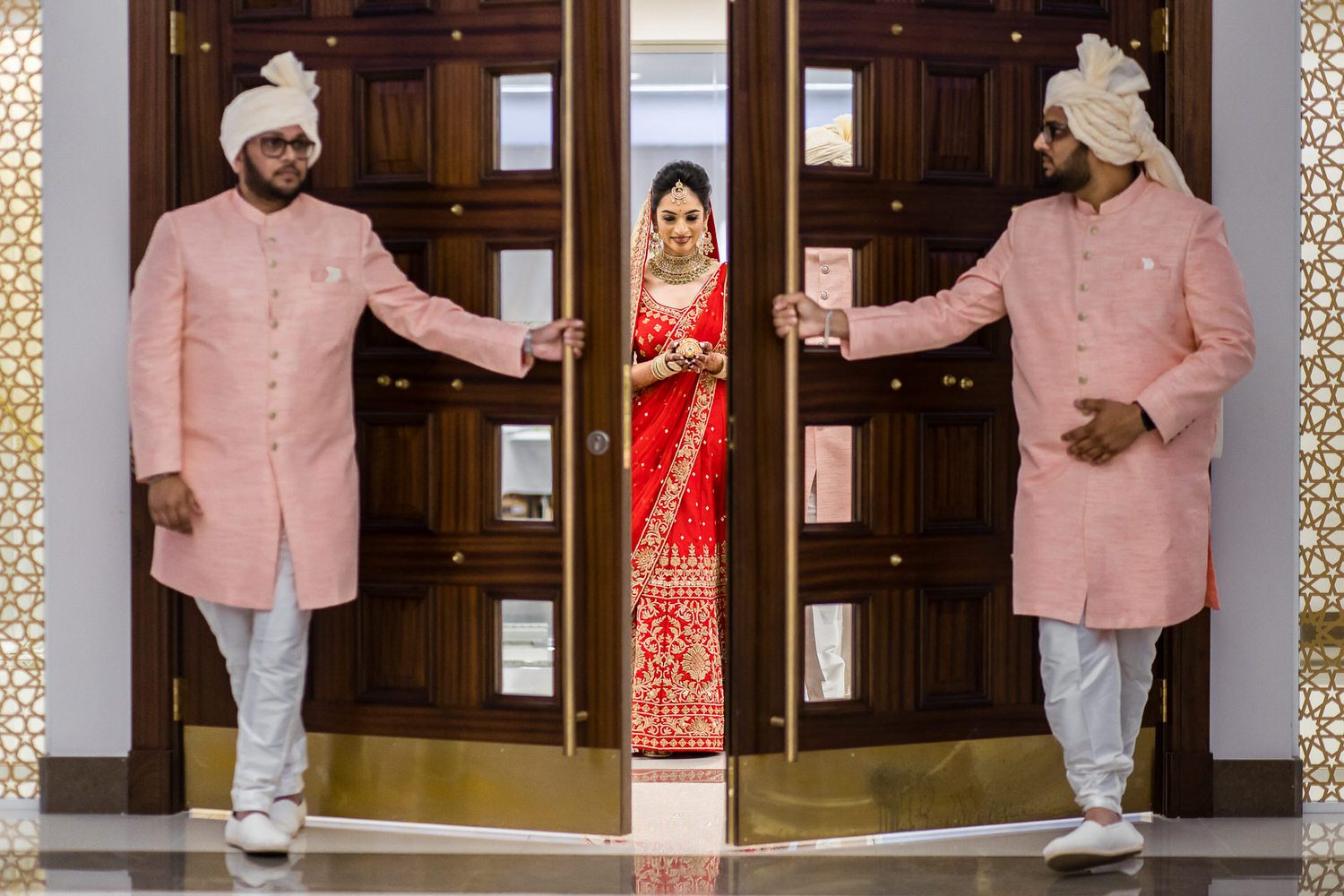 Bridal entry into wedding hall