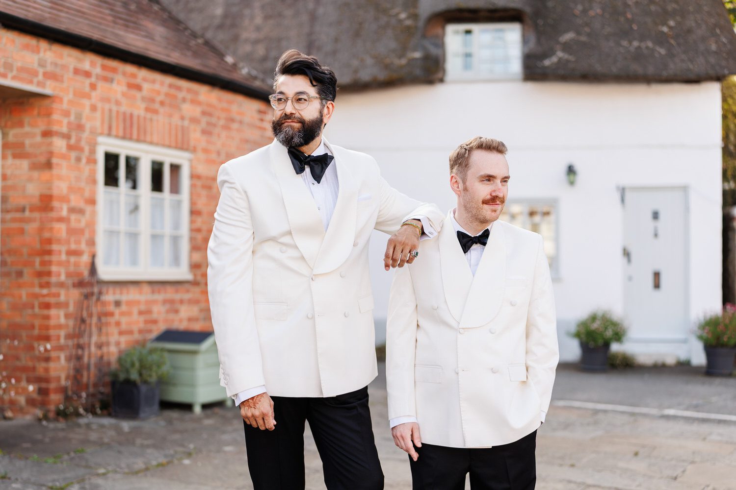 Asian fusion gay couple portrait