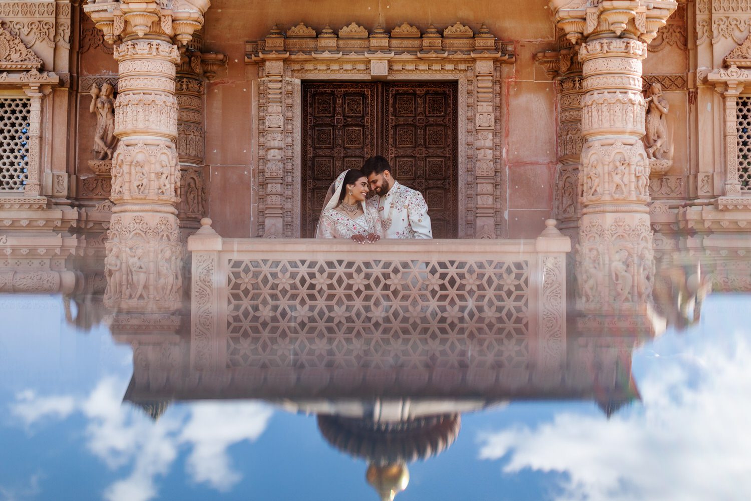 Oshwal centre Hindu wedding portrait