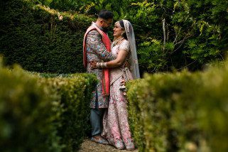 Wedding portrait at The Manor, Weston on the green country house