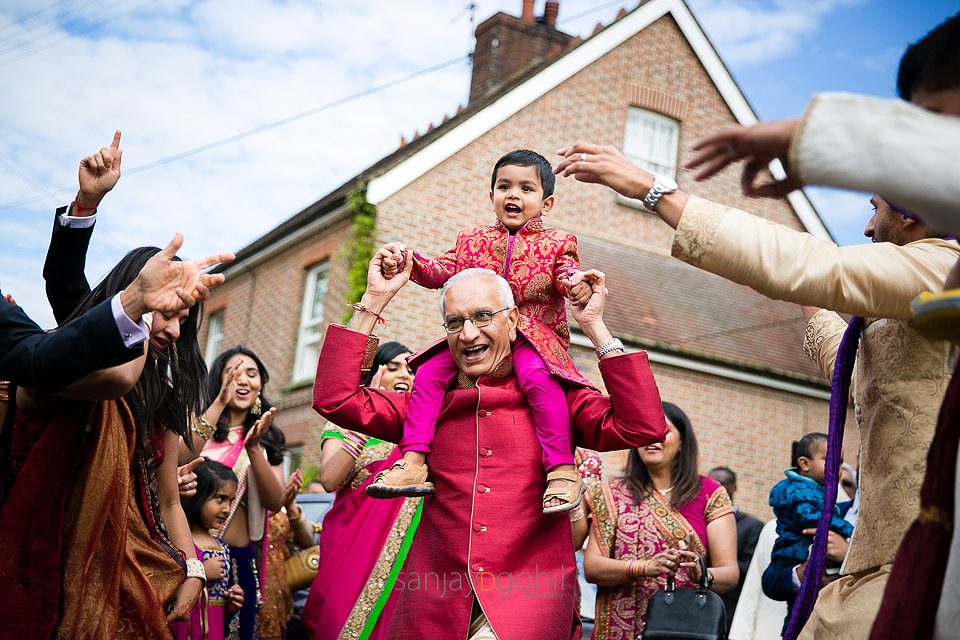 Hindu Wedding guests dancing