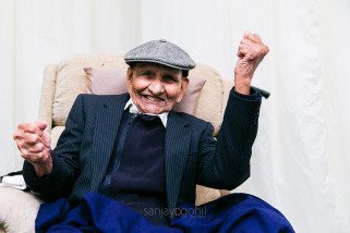 Grandfather dancing