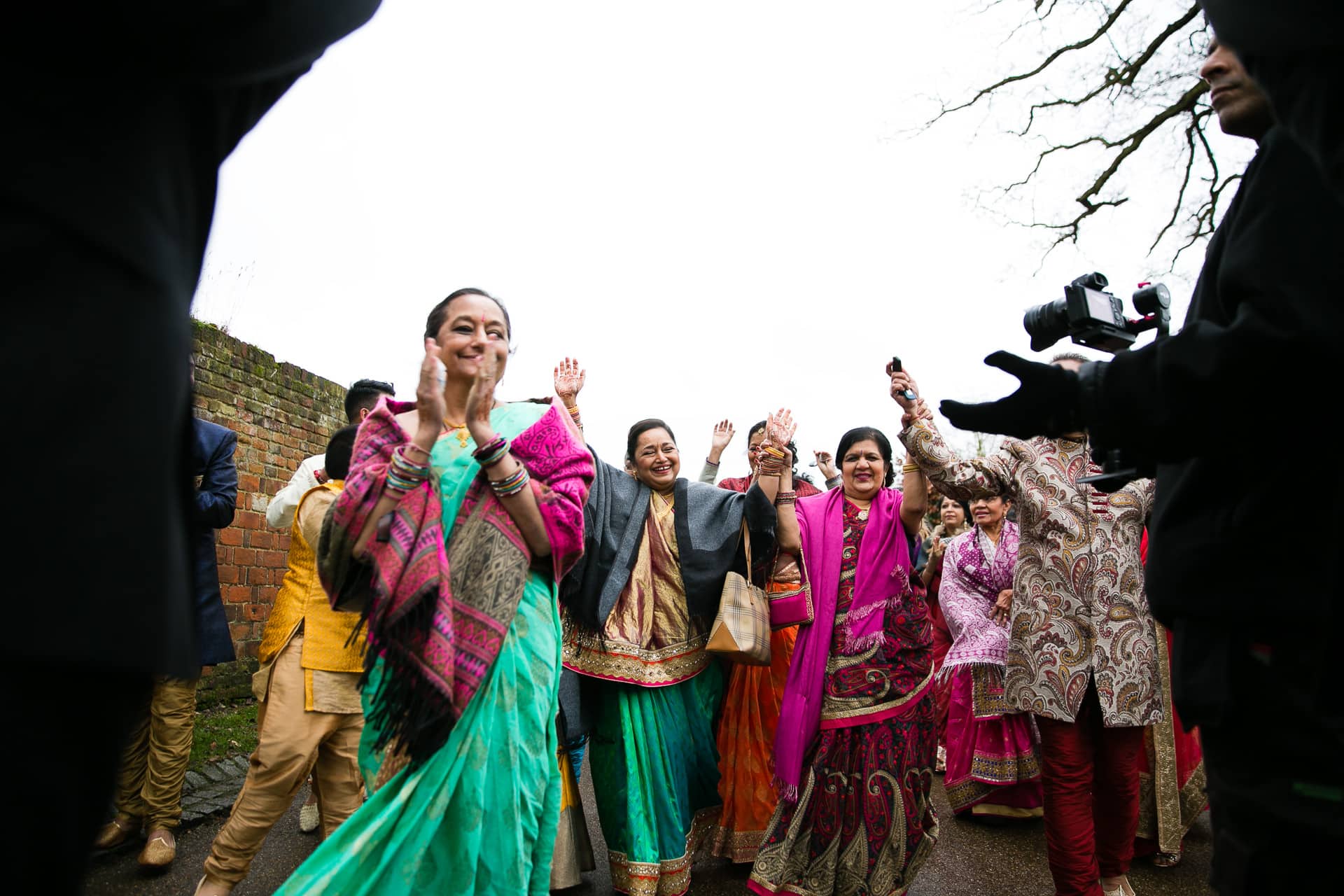 Asian wedding, groom's arrival