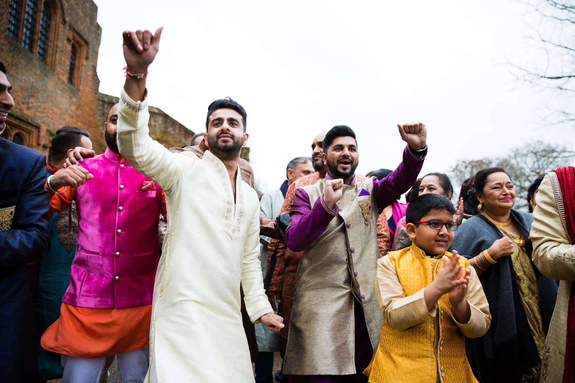 Asian wedding, groom's arrival