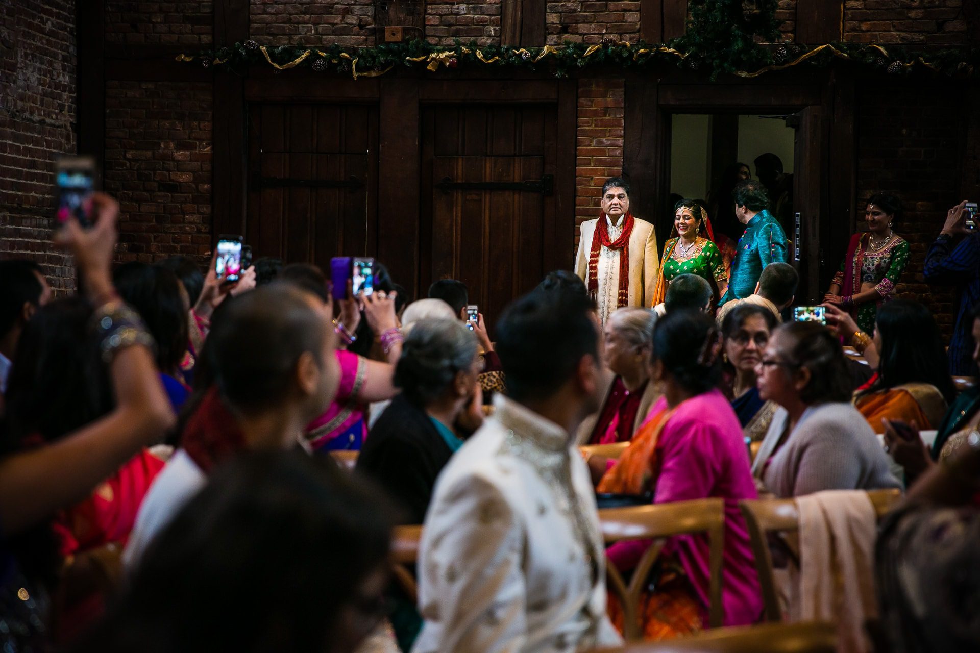 Bridal entrance during Hindu wedding