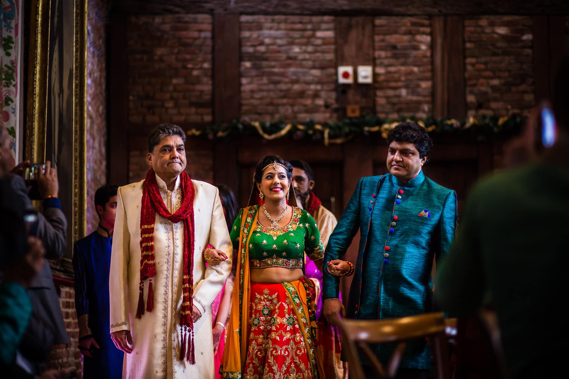 Bridal entrance during Hindu wedding