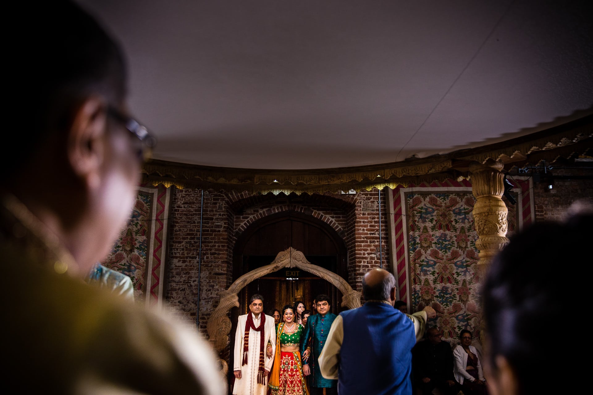 Bridal entrance during Hindu wedding