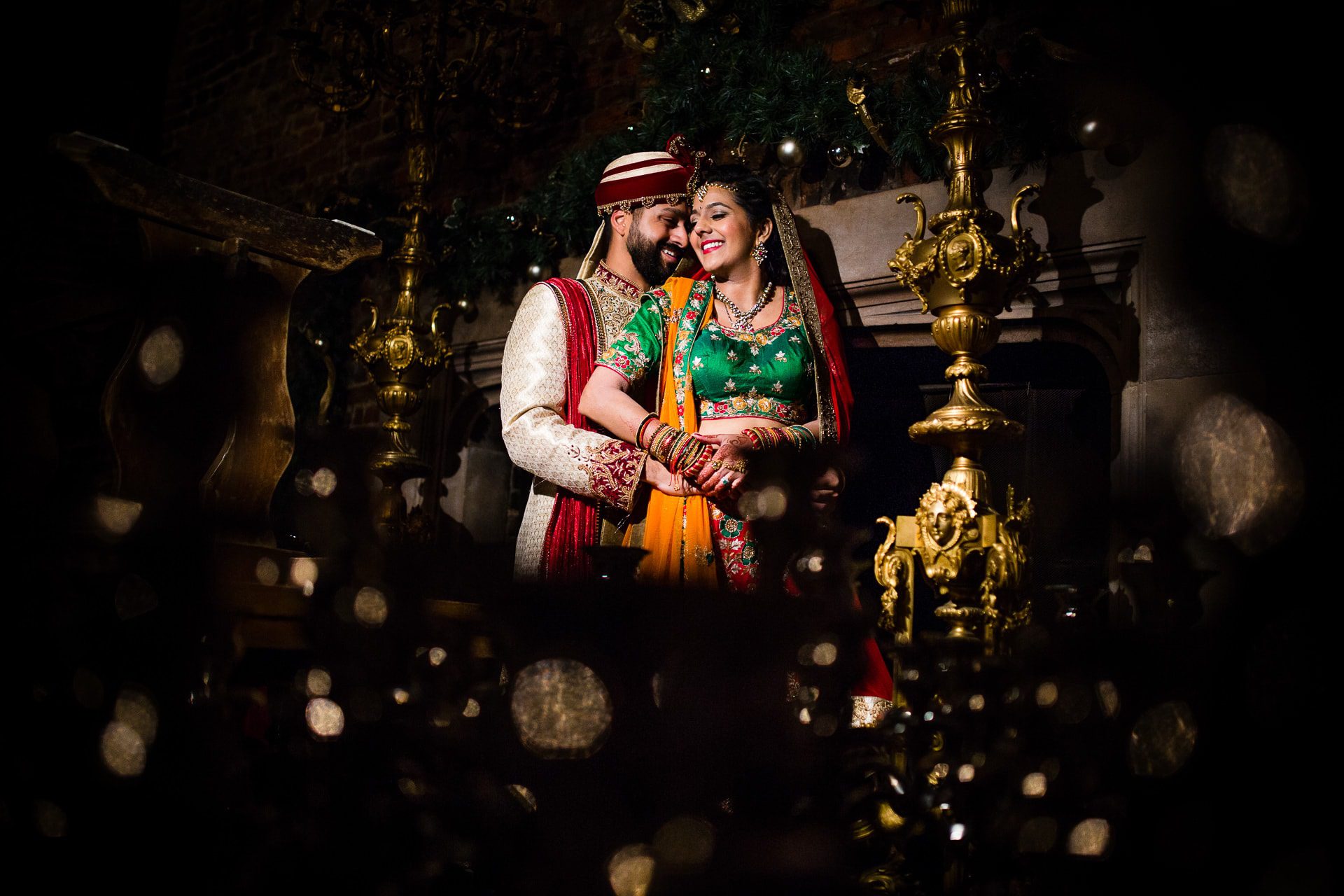 Asian couple portrait at Hatfield house