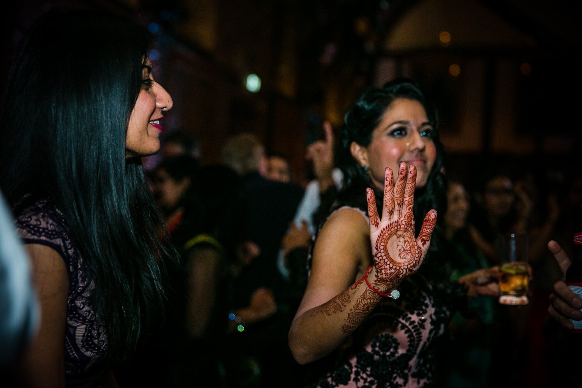 Asian wedding reception party at Hatfield House