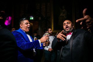 Asian wedding reception party at Hatfield House