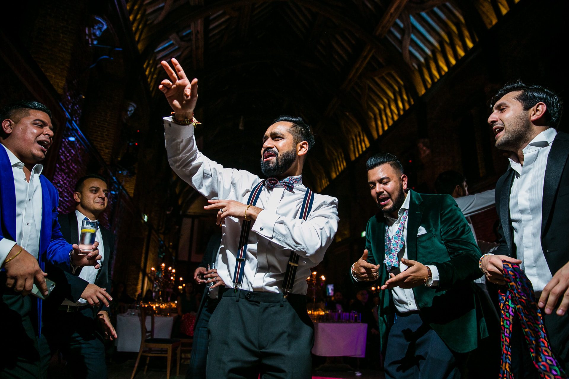 Asian wedding reception party at Hatfield House
