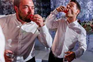 Shots during wedding reception