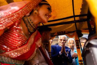 Asian bride's grand parents