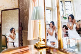 Asian bride getting ready at North Mymms