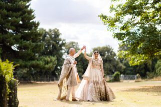 Bride and groom portrait