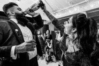 Asian wedding reception party