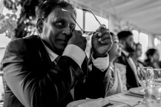 Father of the bride crying