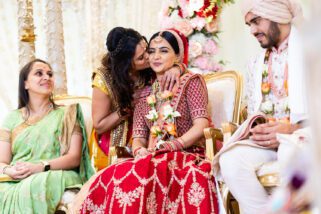 Blessings during Indian wedding