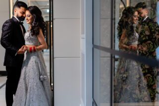 Wedding portrait at The fairmont hotel, Windsor