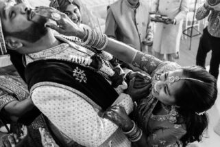 Nose pinching during hindu wedding
