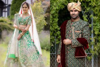 Asian Bride and Groom portrait