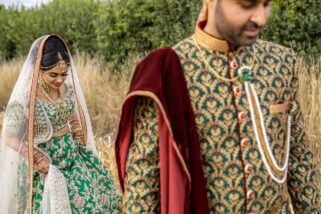 Asian Bride and Groom portrait