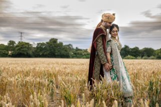 Asian Bride and Groom portrait