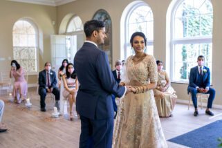 Civil wedding ceremony at Braxted Park