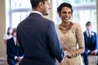 Civil wedding ceremony at Braxted Park