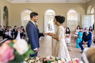 Civil wedding ceremony at Braxted Park