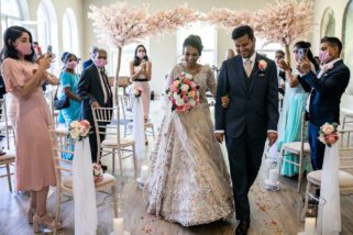 Civil wedding ceremony at Braxted Park