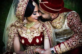 Asian Wedding portrait at Copthorne Effingham Parl