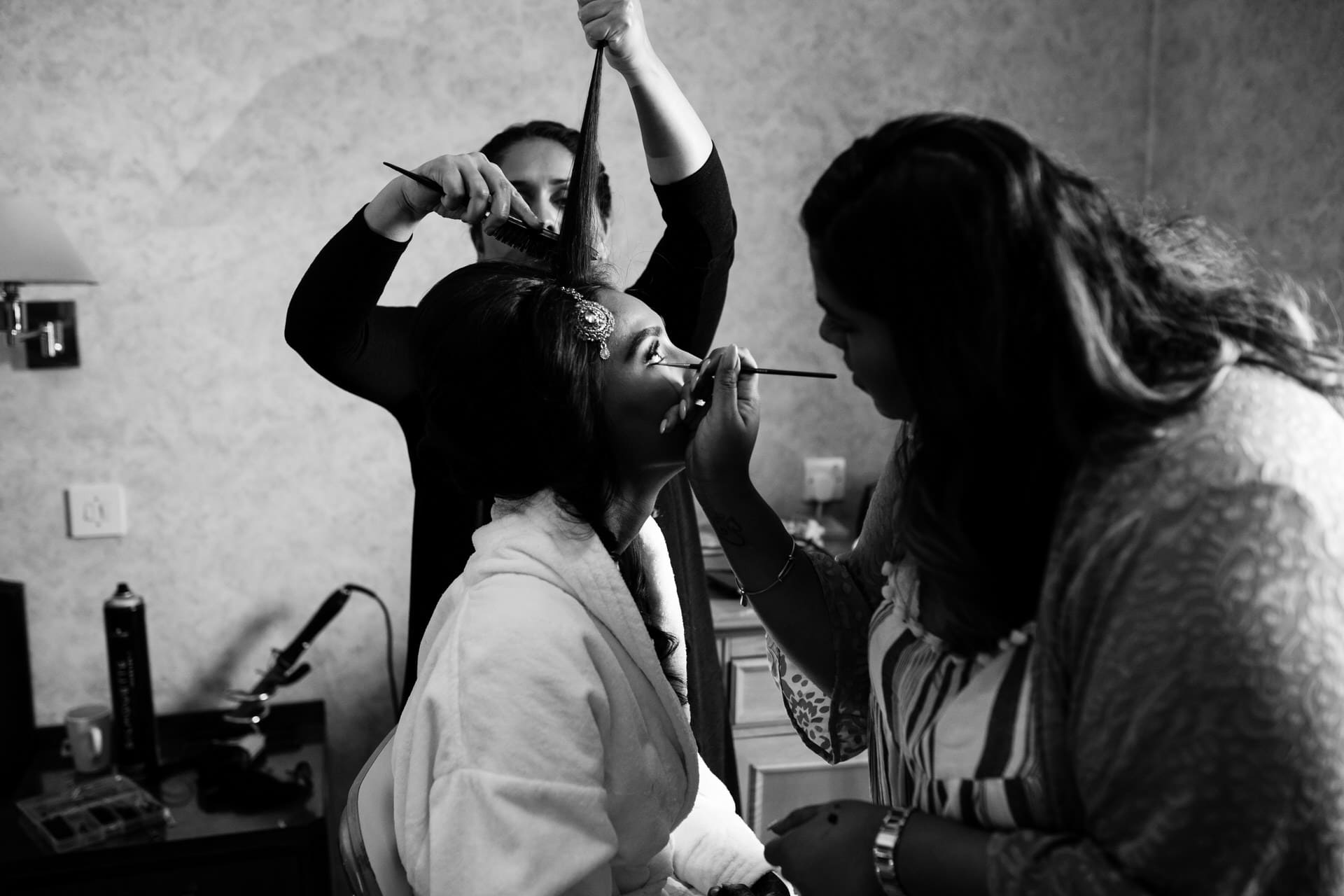 Asian Bride getting ready for Hindu Wedding