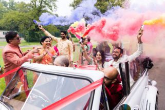 Asian wedding Groom arrival