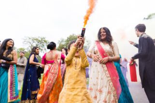 Asian wedding Groom arrival