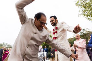 Hindu wedding welcoming party