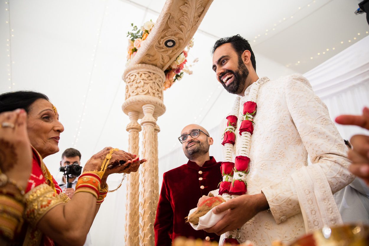 Indian wedding welcoming cereony