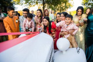 Bride's sister's stopping the ca