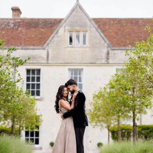 Asian wedding couple portrait at Froyle Park