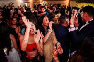 Asian wedding reception party