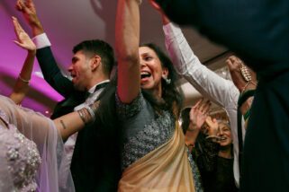 Asian wedding reception party