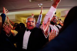 Asian wedding reception party