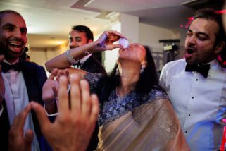 Asian wedding reception party at Froyle Park