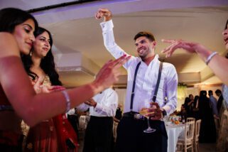Asian wedding reception party at Froyle Park