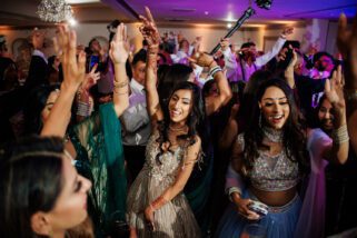 Asian wedding reception party at Froyle Park