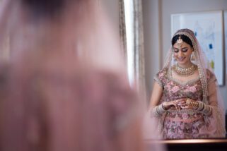 Hindu wedding Bride getting ready