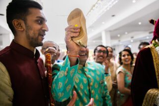 Hindu wedding welcoming ceremony